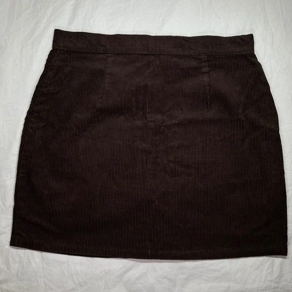 NWT - PRIMARK Corduroy Mini Skirt Denim co. Brown *NEW* with Tag - Size 12 - Picture 3 of 9